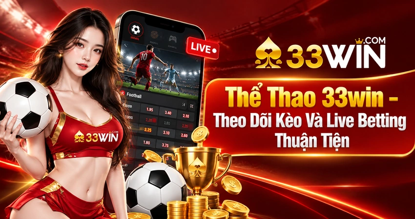 Thể Thao 33win – Theo Dõi Kèo Và Live Betting Thuận Tiện